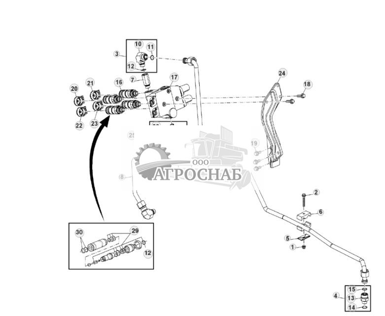 ГИДРАВЛИЧЕСКАЯ СИСТЕМА SCV (2 КЛАПАНА) БЕЗ СРЕДНЕГО SCV - ST305203 348.jpg